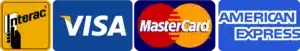 Our Services - We accept payments through Interac, Visa, Master Card and American Express